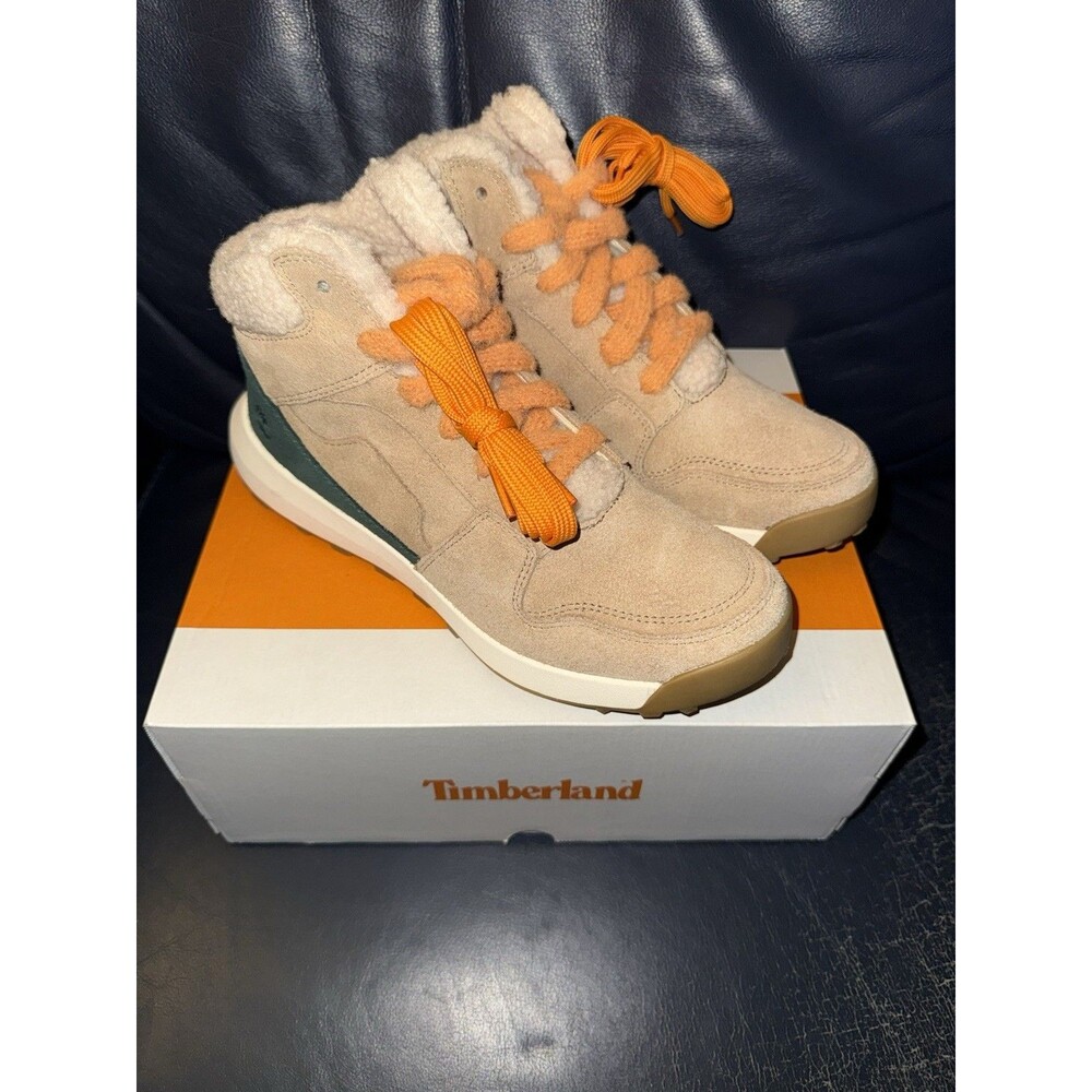TIMBERLAND TB0A431J WOMENS NIB RETRO SWIFT HIGH TOP Boots BEIGE SHOE SIZE 8